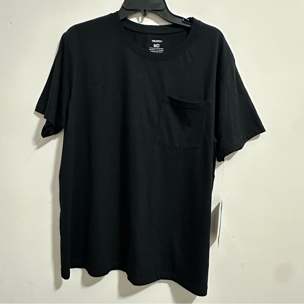 TRU FIT Mens Cotton Pocket T Shirt Shot Sleeve Crew Neck Size M